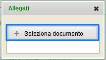 Documenti caricati, viene visualizzata la tabella degli allegati richiesti.