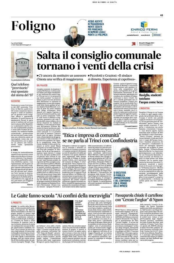 11 maggio 2017 Pagina 45 Il Messaggero (ed.