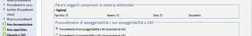 assoggettabilità o di non