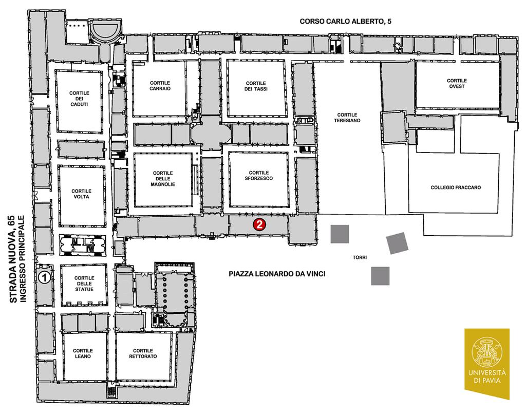 MAPPA UNIVERSITÀ CENTRALE, STRADA NUOVA N.