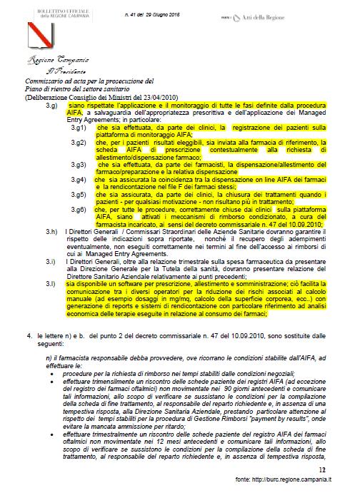 Decreto Commissariale n. 57 del 29.05.