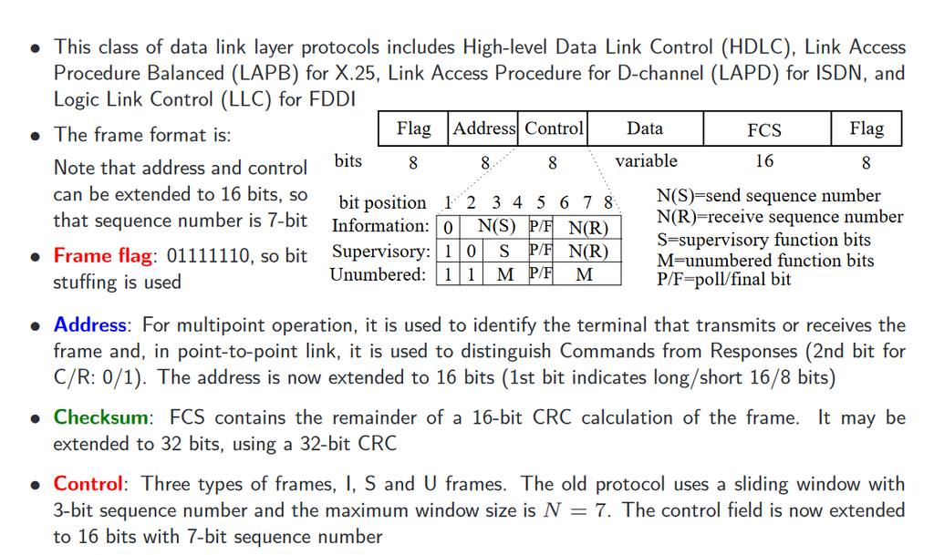 HDLC (High Level Data Link Control) È protocollo sincrono di 2 livello orientato al bit nel quale la posizione del singolo bit fornisce informazioni sul collegamento.