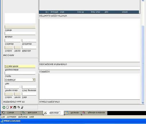 Registrazione degli interventi di manutenzione effettuati sulle apparecchiature Tale scheda permette di registrare tutte le manutenzioni effettuate sulle apparecchiature.