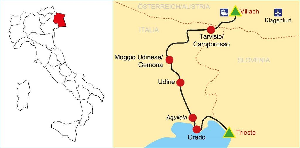 La regione Friuli Venezia Giulia offre non solo dei paesaggi molto vari, ma anche una grande ricchezza culturale che si riflette nella cucina influenzata dalle tradizioni alpine-austriache, da quelle