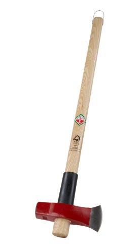 mazze spaccalegna splitting axes UTENSILI GIARDINAGGIO Mazza spaccalegna Acciaio forgiato molato e verniciato Collare di sicurezza Manico legno verniciato Splitting axe Safety collar Wooden handle