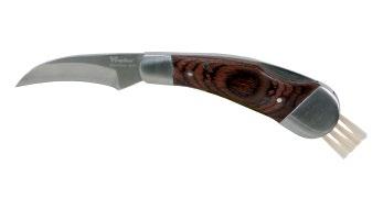 knives coltelli Coltello innesto pieghevole Lama acciaio inox Lama a filo diritto Manico legno Lunghezza totale 17,6 cm 93741 Grafting budding knife foldable Stainless steel blade