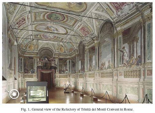 Esempi Secondo cronache del periodo, il ciclo decorativo dell antico refettorio del convento di Roma di Trinità dei Monti fu dipinto da Padre Andrea Pozzo alla fine del XVII secolo; tuttavia gli