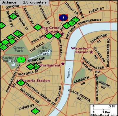 Modulo 2: le mappe degli hotel Utilizzando le freccette attive, che si trovano nella parte inferiore della mappa, è possibile spostarsi di griglia in modo da visualizzare le altre zone della località