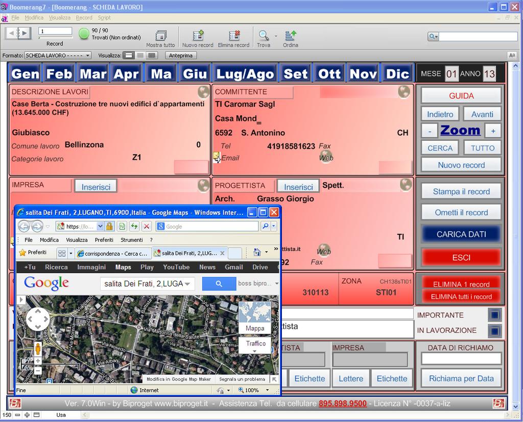 Tasti gestione Mappe Gestione automatica