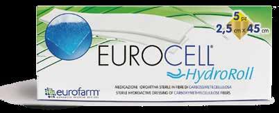 28 medicazione avanzata Eurocell hydro Medicazione idroattiva sterile in fibre di CMC, altamente assorbente e