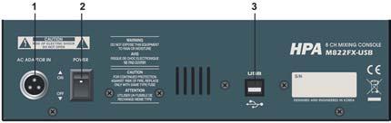 Caratteristiche Generali Connettori Ingressi - XLR per Micro & jack 6,3 per Linea - jack 6,3 per insert su canali 1-2 - Jack 6,3 per stereo return & 2xRCA for Tape In Connettori Uscite - Jack 6,3