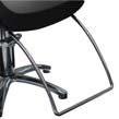 ACCES SORIES RELAX cod. APPCRO3000 Sgabello girevole. Base alluminio con ruote. pompa a gas cromata. Rivestimento skay nero. Swivel stool. Aluminium base with castors. Chrome gas pump.