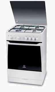 Dimensioni: H 85 L 60 P 60 cm Dimensioni: H 85 L 50 P 60 cm Piano cottura 4 fuochi gas Forno elettrico Safe flame: sicurezza sul piano cottura Grill elettrico Termostato Luce forno Contaminuti Doppio