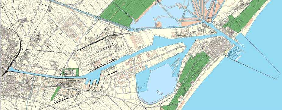 Caratteristiche fisiche del Porto di Ravenna E un porto canale con: 25 terminal privati, 16 km di banchine