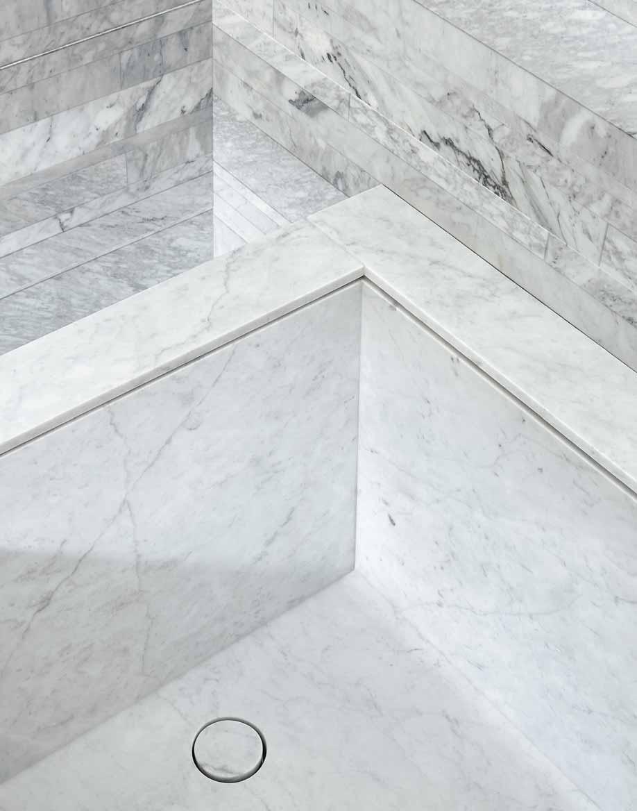 WALLS PARETI Bianco Carrara Lithoverde BATHTUB VASCA Oyster in