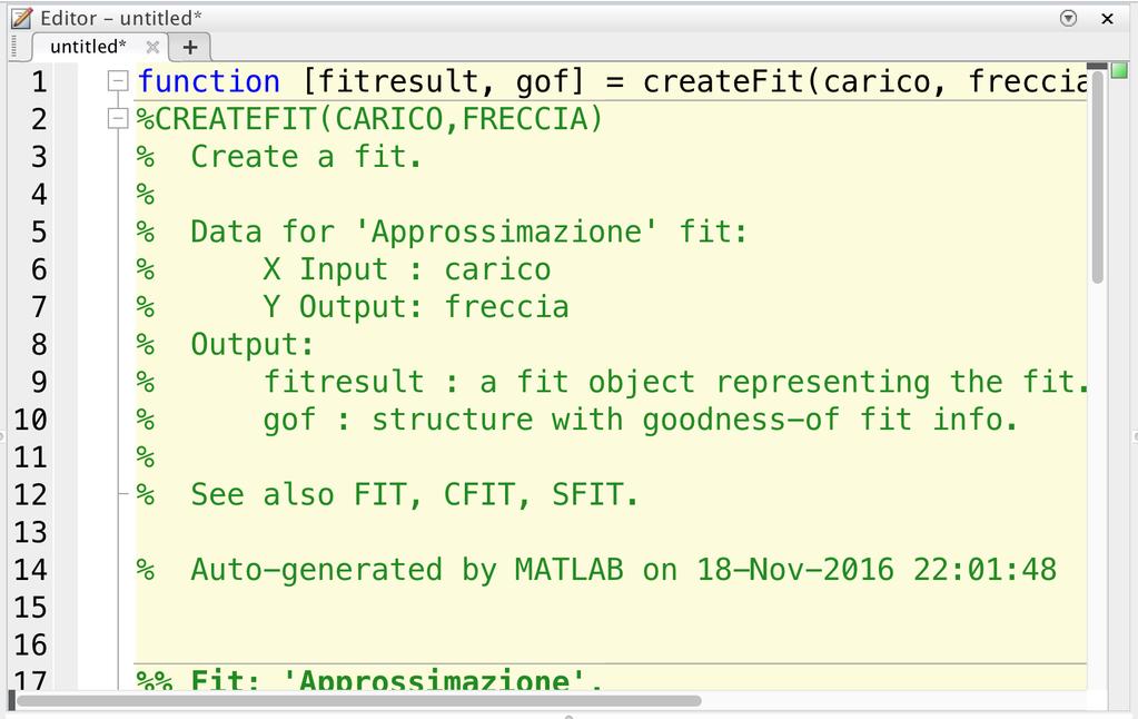 L interfaccia Basic Fitting (3) L utente può ottenere il codice dello script