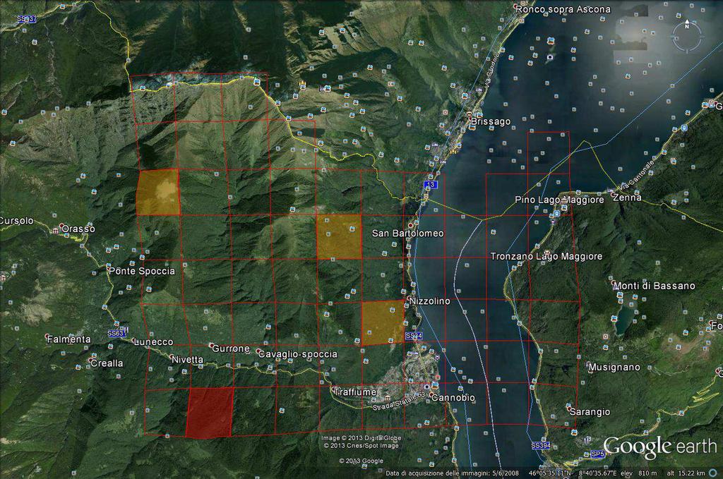 Particella 32T MS70 - Verbano-Cusio-Ossola Sforzo di ricerca > 40 ore Nr di specie rilevate = 53 Specie Airone cenerino Anatide indet.