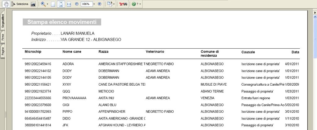 Stampa movimenti 23