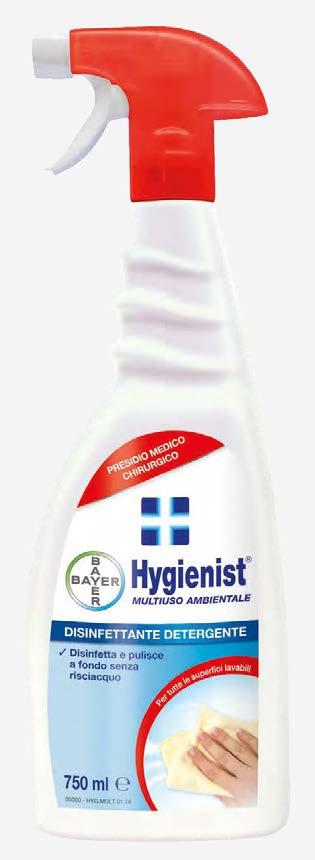 Assicura la disinfezione accurata di pavimenti ed altre superfici lavabili con un efficace azione detergente. Elimina i germi nocivi e i conseguenti cattivi odori.