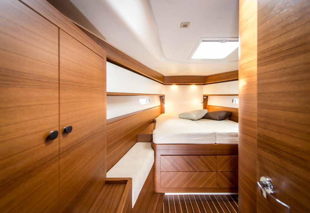 A SPACIOUS OWNER S CABIN The owner s cabin is generously sized,
