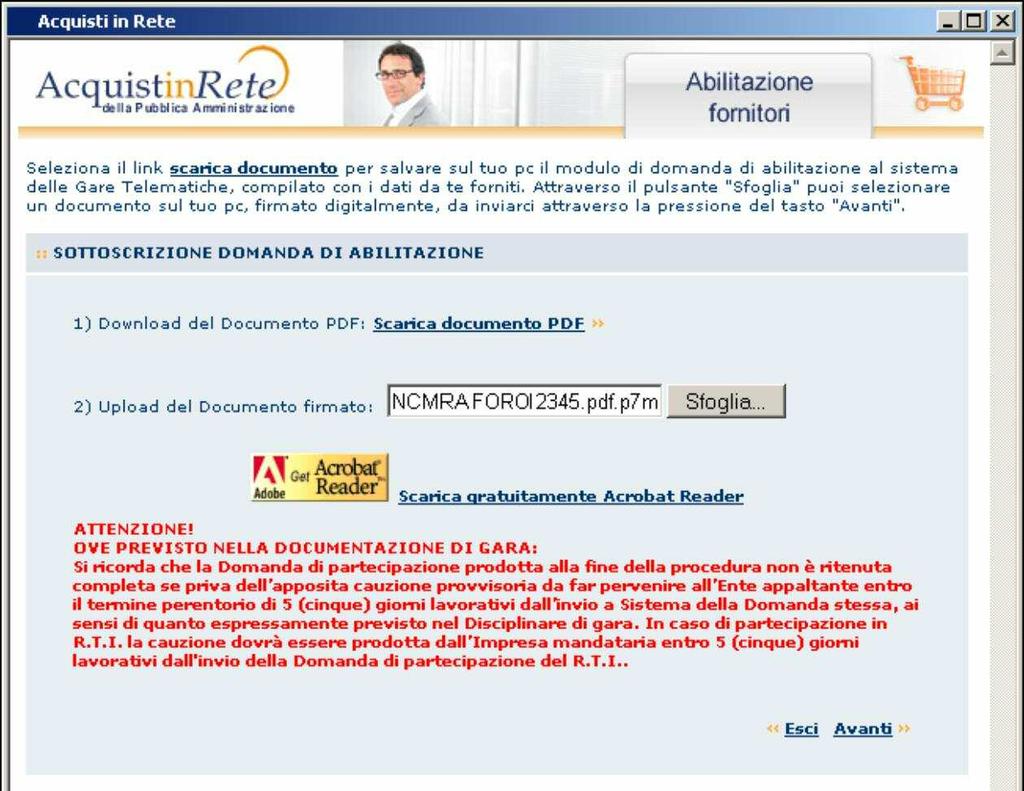 Attraverso il pulsante Sfoglia sarà possibile allegare uno o più file predisposti sul proprio PC. Dopo avere allegato il/i file/s ricorda di inviarli a Sistema cliccando su Invia i file.