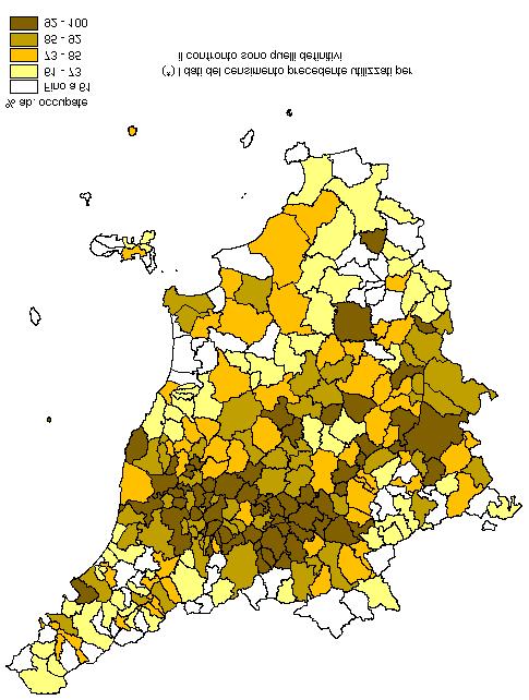 Censimento 2001 - Primi risultati % Abitazioni occupate Dati per comune Sul sito Internet della Regione Toscana (indirizzo:http://www.regione.toscana.