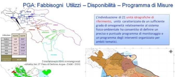 per la regolamentazione dei trasferimenti idrici interregionali d intesa Regioni e Autorità Distrettuale; Attuazione della intesa tra Regione Campania e Puglia (in particolare attività tecnica di