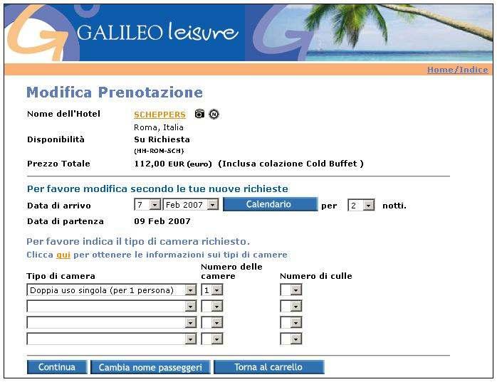 prenotazione e dell eventuale BF creato in Galileo.