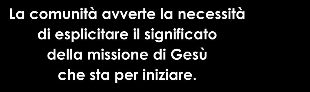 La comunità avverte la necessità di esplicitare il