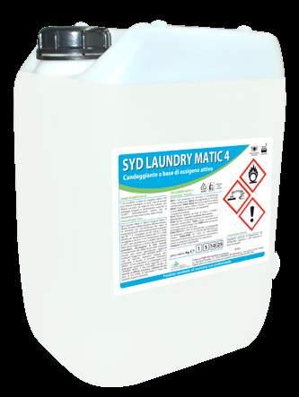 MATIC 2 Alcalinizzante per lavabucato Detergente liquido alcalino, concentrato da utilizzare in combinazione con Syd Laundry Matic 1 per il lavaggio ed il prelavaggio di tessuti in cotone, lino,