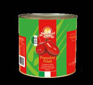 100% Prodotto Italiano Pomodori pelati lavorati solo dal fresco, colti nella stagione estiva per avere frutti all apice della