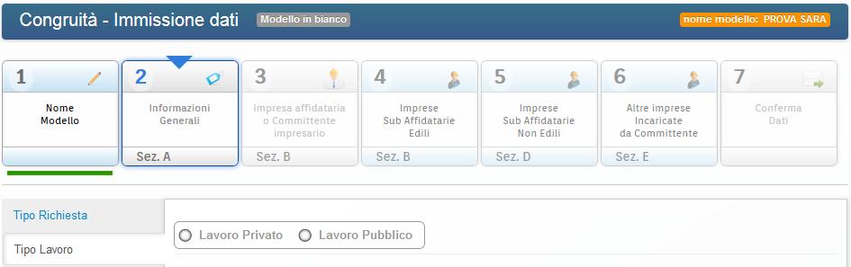 b. se la richiesta è relativa ad un lavoro pubblico o privato.