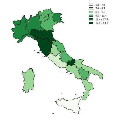 (a) Per le persone di 11-17 anni si considera a rischio il consumo di almeno una bevanda alcolica nell'anno, quindi il consumo a rischio coincide con il consumo totale nell anno.