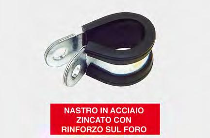 Nastro in acciaio galvanizzato e passivato per un ottima protezione. Possono essere applicate con una normale tenaglia tipo n/s art. cod. 420 00 9250.