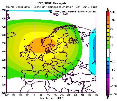 Le precipitazioni sono state decisamente inferiori alla media con dicembre e gennaio praticamente asciutti e un febbraio che si è scostato poco dalla media non riuscendo quindi a riequilibrare gli