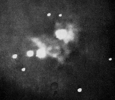 (wikipedia) Henry Draper's 1880 photograph of the Orion Nebula, the first ever