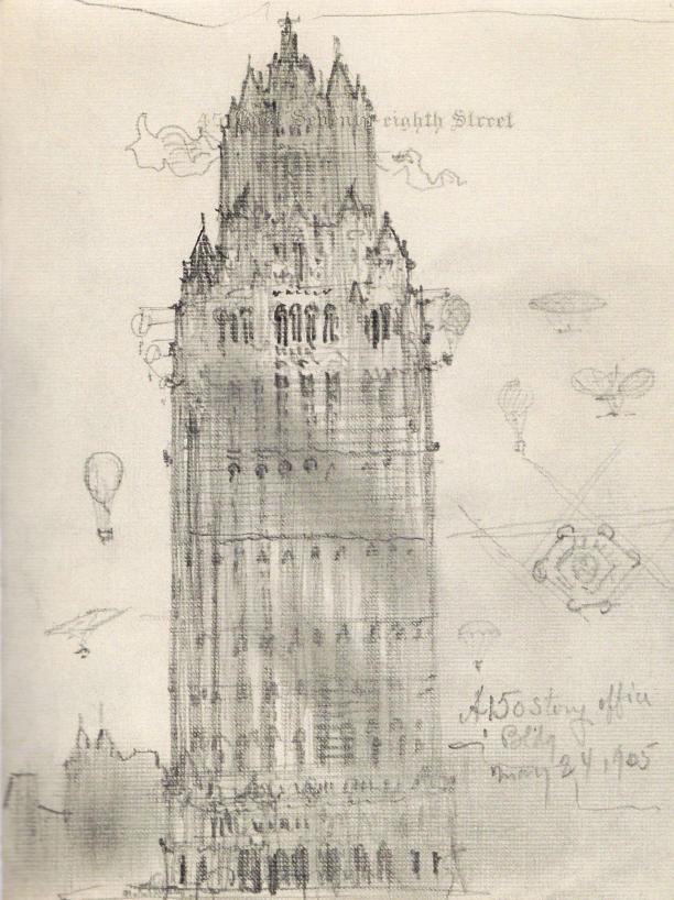 disegno dell ArchItetturA: l ImmAgIne dell IdeA A 150-storey ofice building (1905).
