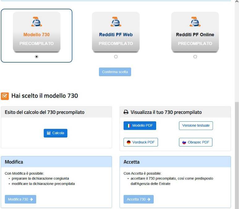 La scelta del modello Tre sono i modelli disponibili: 730 Redditi persone fisiche web Redditi persone fisiche online.