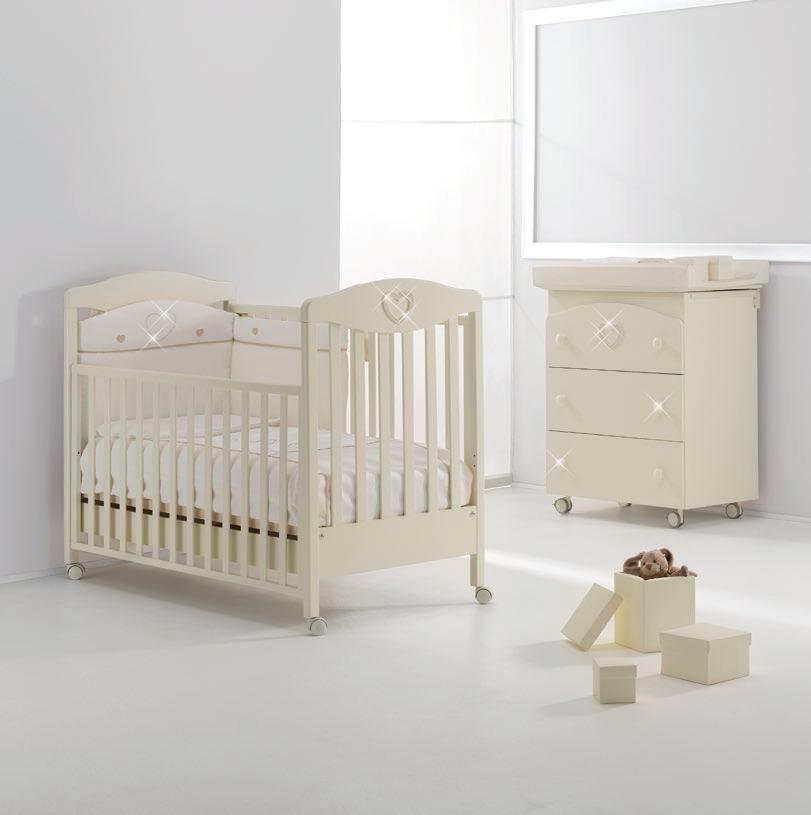 white Avorio opaco Matt ivory ettino Crib Bagnetto fasciatoio Baby