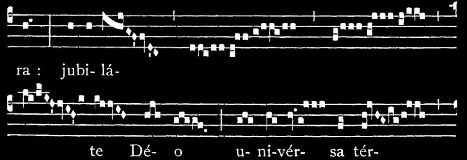 1. La semiografia quadrata è la diretta discendente della scrittura neumatica 2. La disposizione grafica delle note facilita la percezione dell unità del neuma posto su di una stessa sillaba 3.