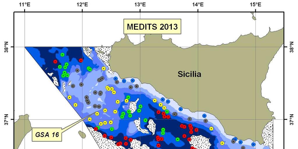 Figura 1 Area di studio MedAu13 nello Stretto di Sicilia