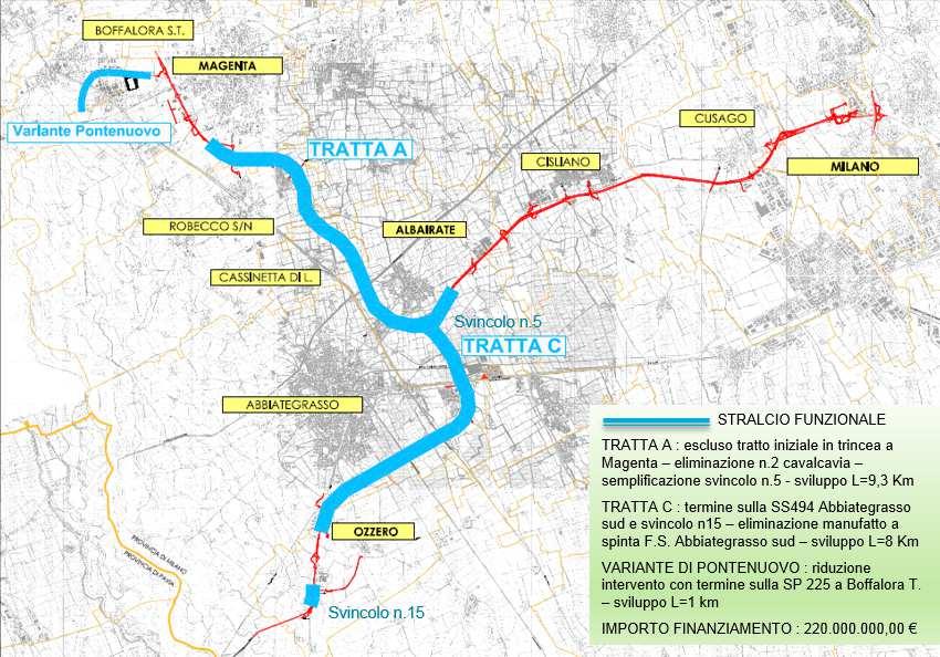 1 PREMESSA Il presente progetto definitivo riguarda il primo stralcio funzionale del Collegamento tra la SS 11 Padana Superiore a Magenta e la Tangenziale ovest di Milano, con Variante di