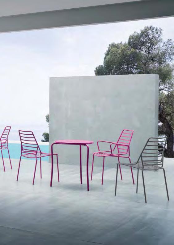 LINK Stefano Sandonà Design Metal side and armchairs that are iconic for a lightweight, yet elegant look.