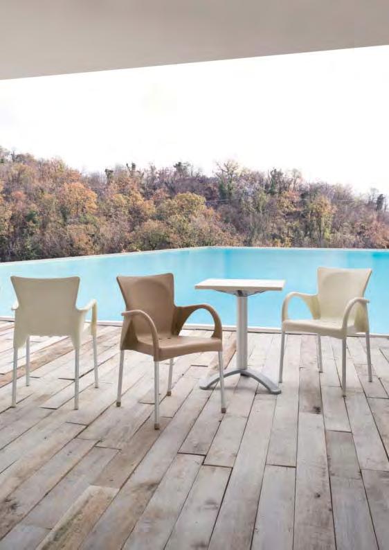 BEVERLY Studio Eurolinea Design BEVERLY Studio Eurolinea Design A chair with soft and snug shapes, stackable, resistant to atmospheric agents and available in a range of colors without compromise.