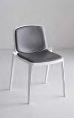 Semplicità e comfort: adatta a tutti gli ambienti, a tutte le situazioni. 52 52 87 DRESS ISIDORA Technopolymer upholstered chair. Seduta in tecnopolimero rivestita.