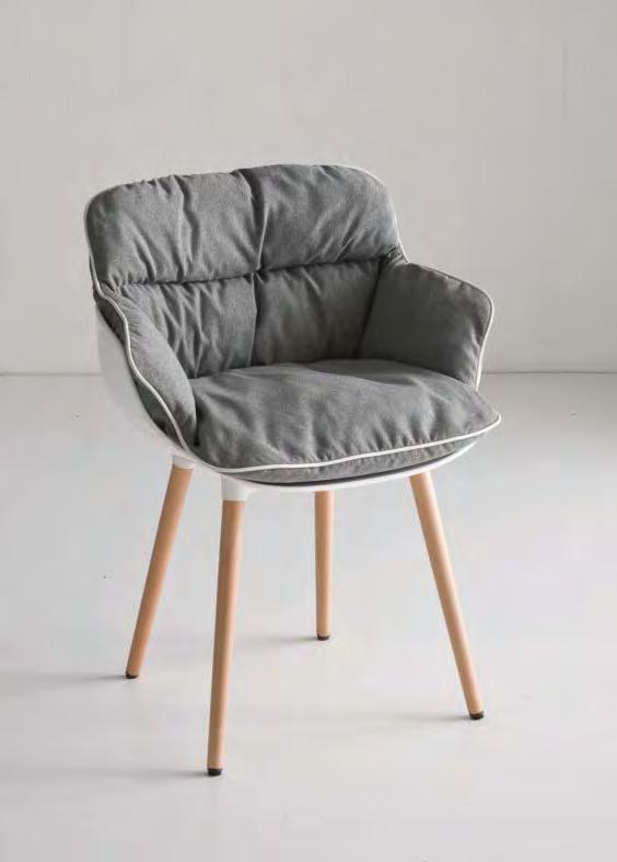 CHAIRS / SEDIE CHOPPY Favaretto & Partners Design 60 60 50 50 49 49 84 84 CHOPPY BL Technopolymer upholstered chair, 4-Legged wooden beech frame.