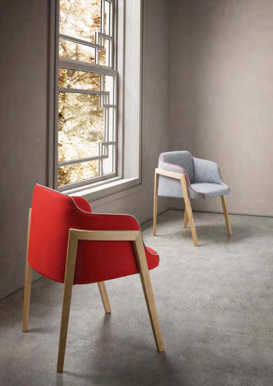 HOME OF COMfort CHEVALET Favaretto & Partners Design Chevalet is an armchair that may appear rigid but which instead turns out to be extremely comfortable when you sit on it.