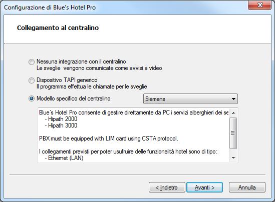 5) Indicare il PC sul quale è attivo il sistema di acquisizione delle telefonate (Blue s Recorder) 6) Premere il tasto Fine per