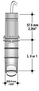 n Il segnale di uscita standard è impulsivo con frequenza nominale di 45 Hz per m/s. n Il segnale di uscita è fornito direttamente via cavo elettrico o tramite connettore secondo DIN 43650-B/ISO 6952.