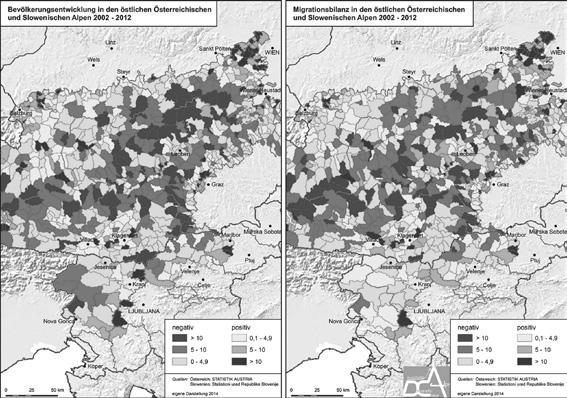 Roland Löffler, Peter Čede, Michael Beismann, Judith Walder, Ernst Steinicke The demographic problem areas in Alpine Eastern Austria Figure 1 shows that the Austrian eastern Alps in the period